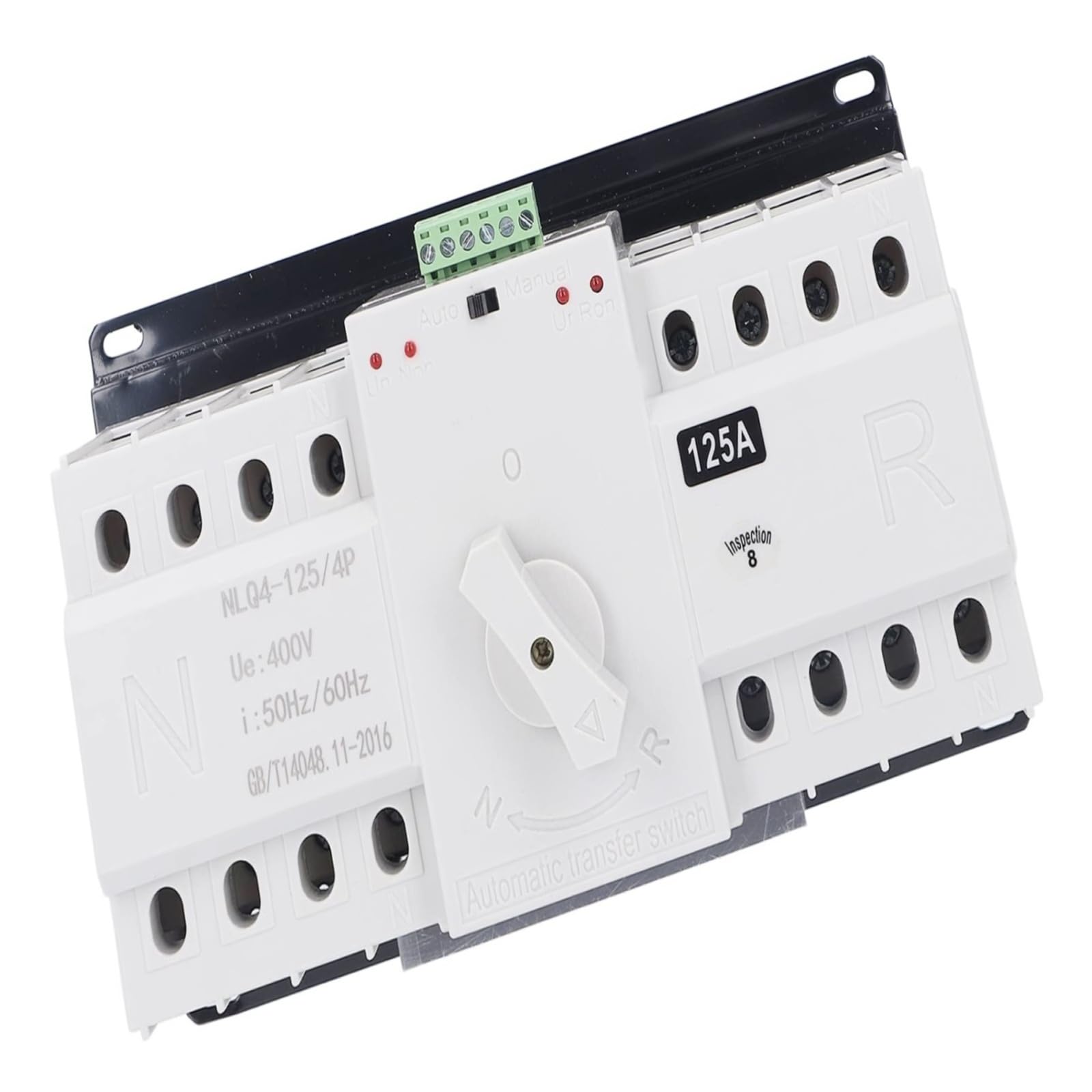 Generic NLQ4-125-4P 125A Dual Power Automatic Transfer Switch, top-front view