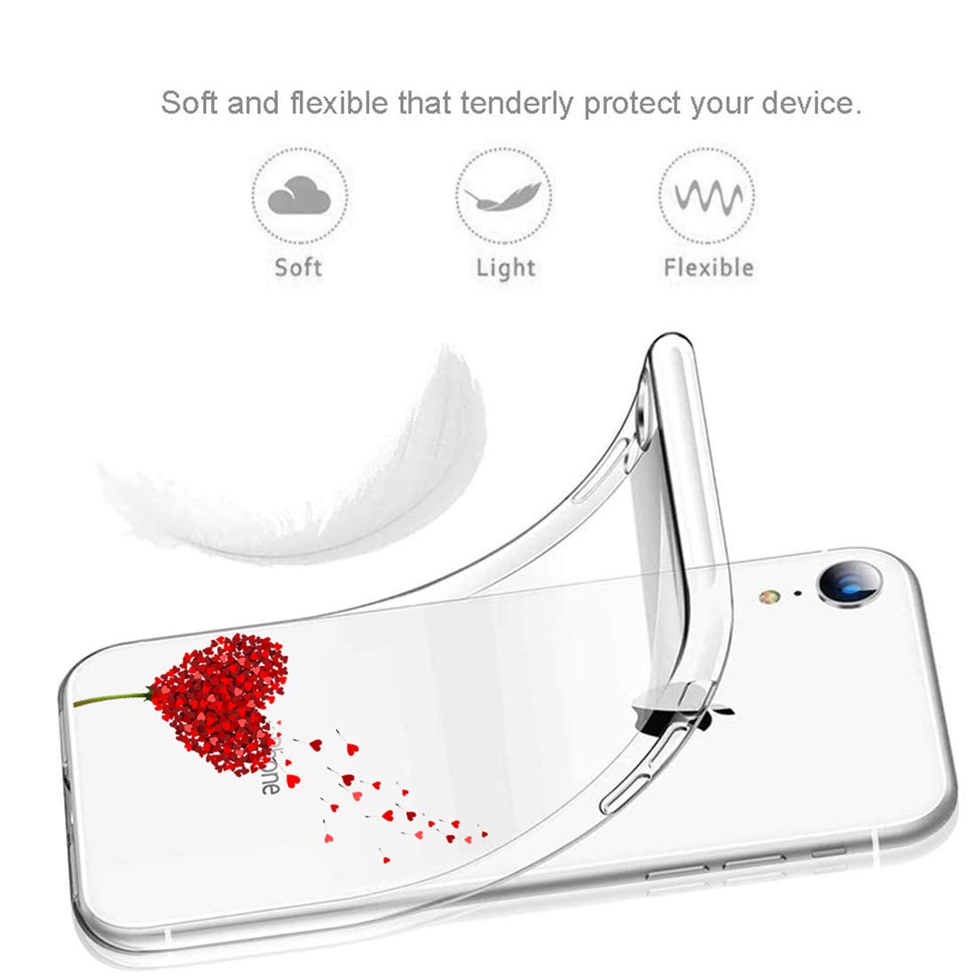 Young & Ming 3 Custodie Trasparenti Per IPhone XR – Silicone TPU Sottile E Leggero, Protezione Antiurto