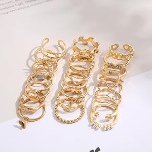 Shining Diva Fashion 23 Pcs Latest Stylish Rings for Women and