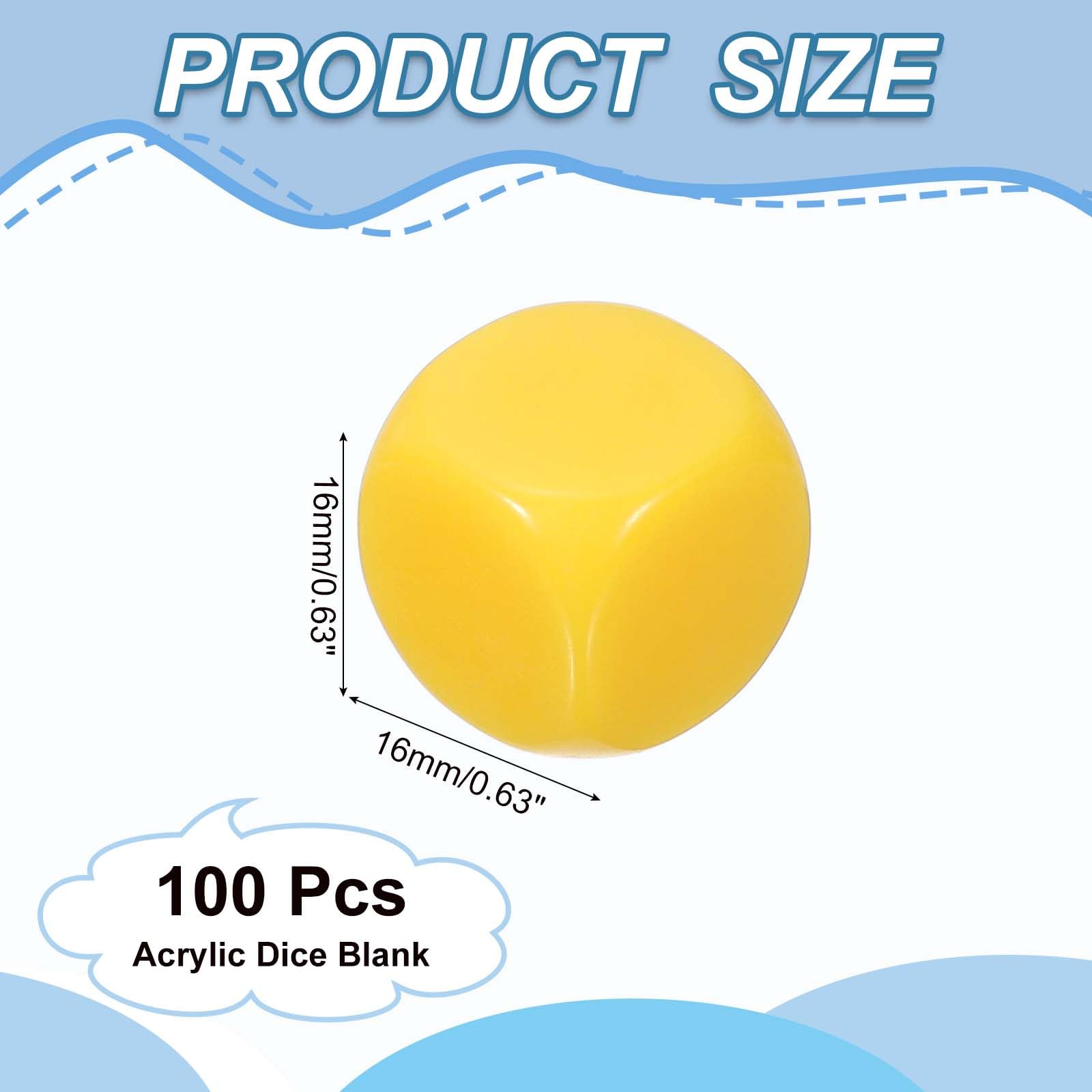 PATIKIL 16 mm Acrylic Dice Blank - Image 2