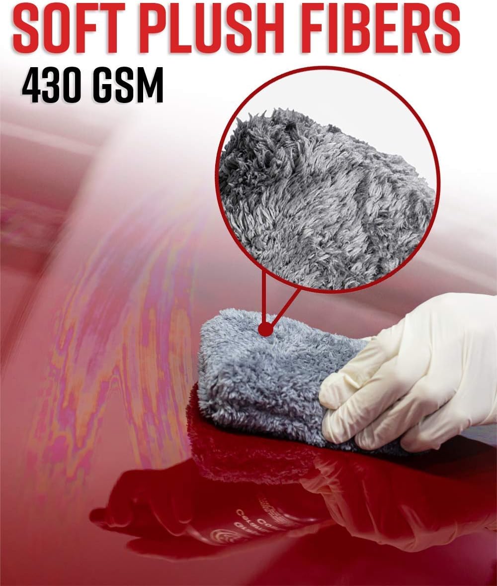 Adam's Polishes Plush Microfiber Applicator Pad (12 Pack) – Microfiber Sponge Car Detailing Applicators | Use with Ceramic Coating for Cars, Car Wax, Paint Sealants, Compound, Polish, Glazes & More