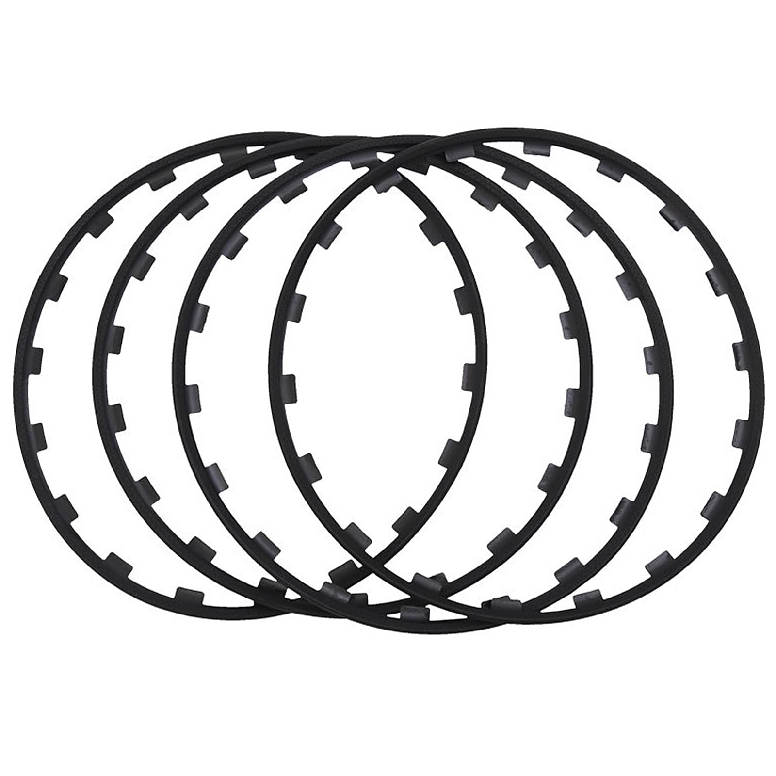 4 Stück Felgenschutz Nylon Uberturbine-Rad–Streifen zur Verhinderung von Bordsteinausschlägen, für Tesla Model 3/y (Schwarz, fit 18 Zoll Rad)