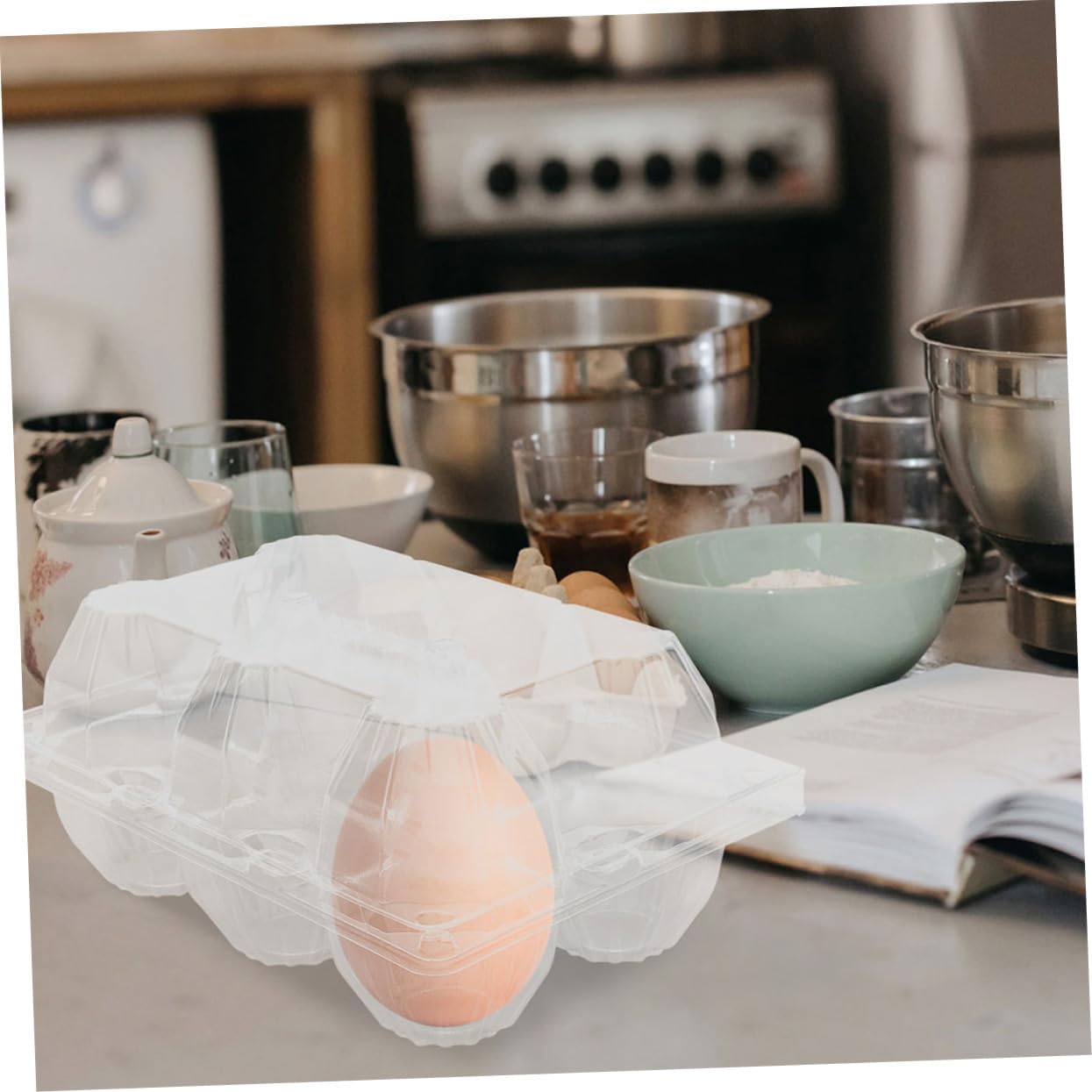 15Pcs Transparent Goose Egg Storage Box Clear Plastic Egg Holder with Compartments Portable and Reusable Egg Carton for Refrigerator Versatile Kitchen Organizer