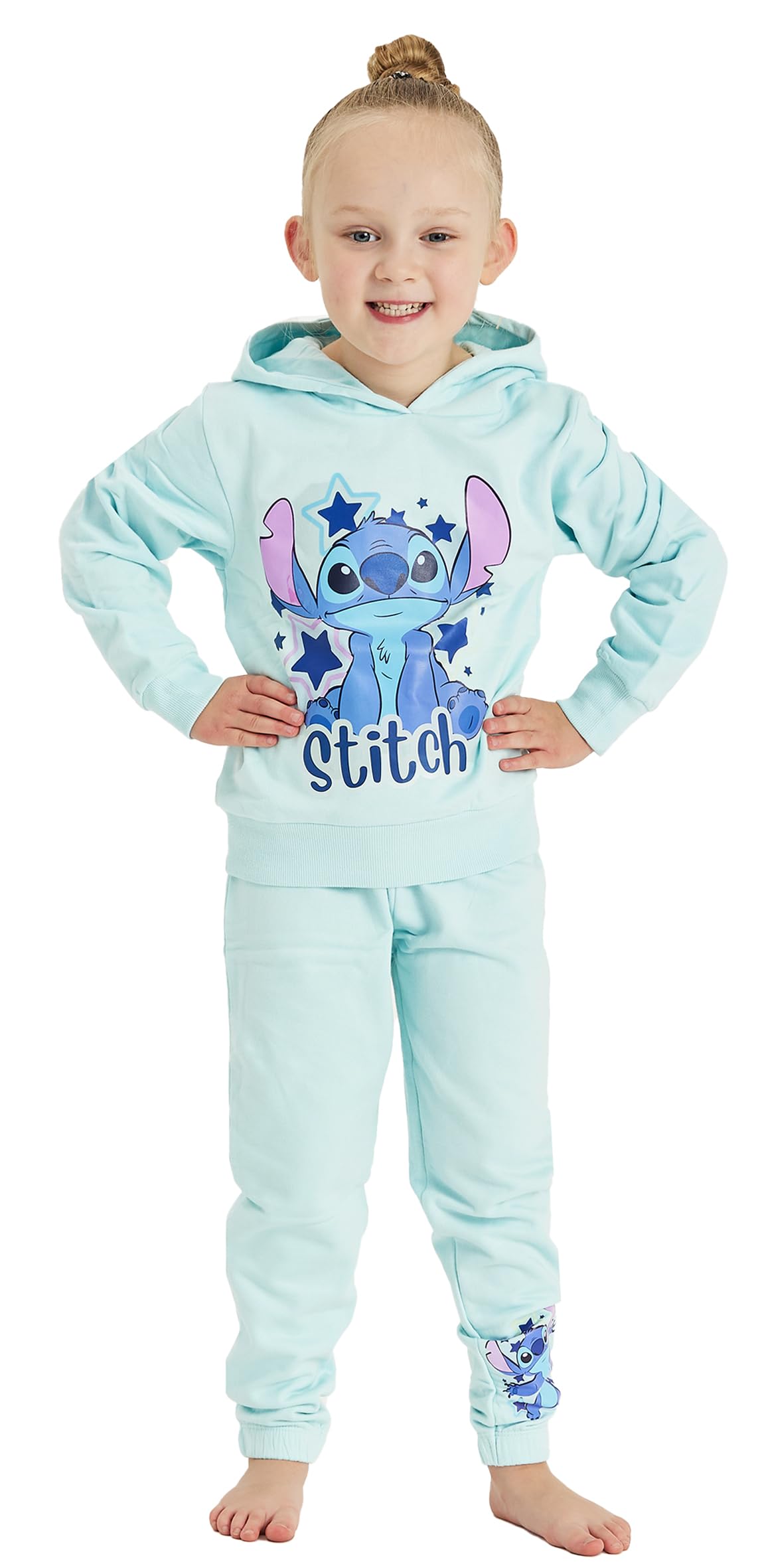 Disney Girls Lilo & Stitch Clothing Set - Stitch Sweatshirt Hoodie and Jogger - 2-Piece Outfit Set - Sizes 4-16