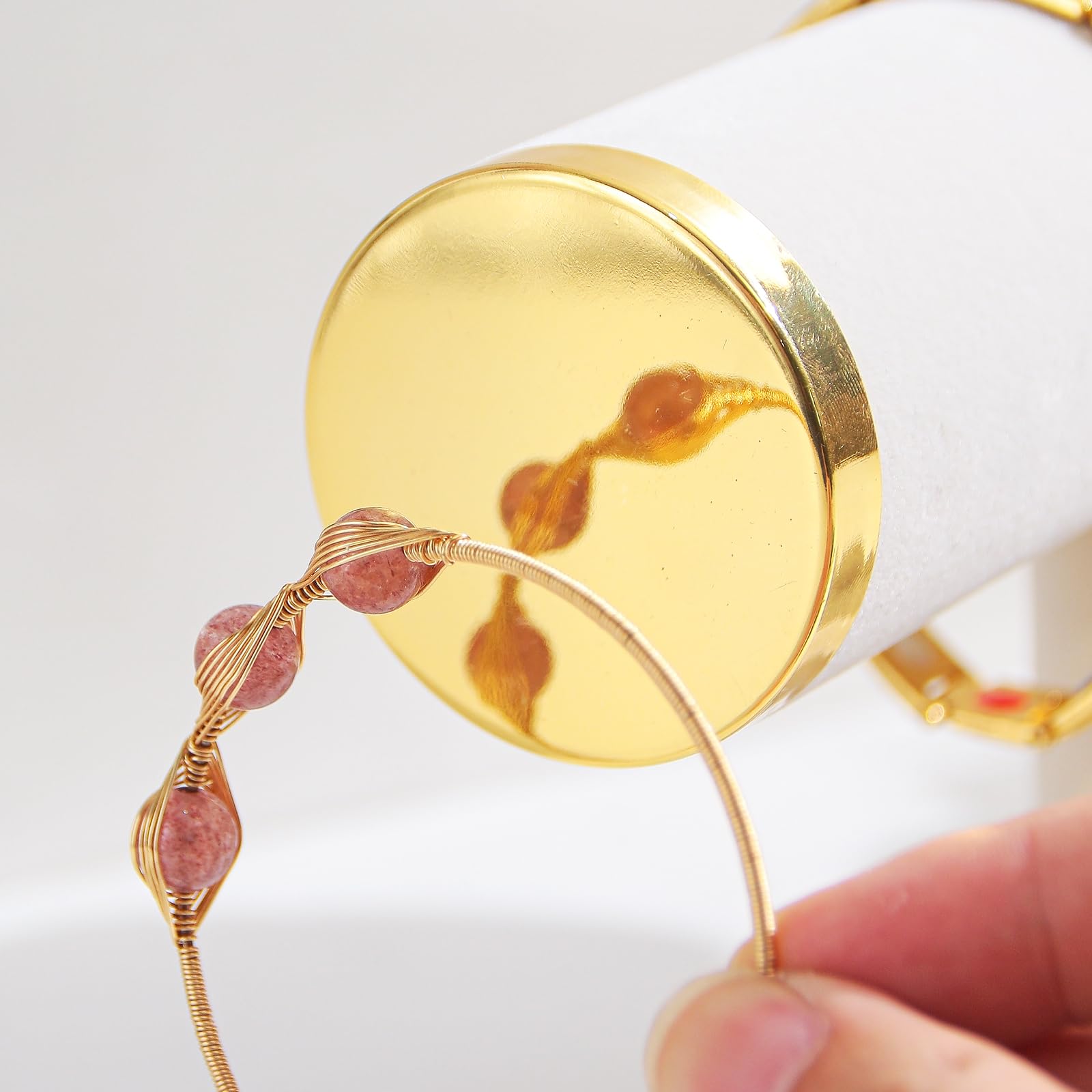 Support Bracelet En T Kanwoder - Présentoir Bijoux - Organisateur - Beige