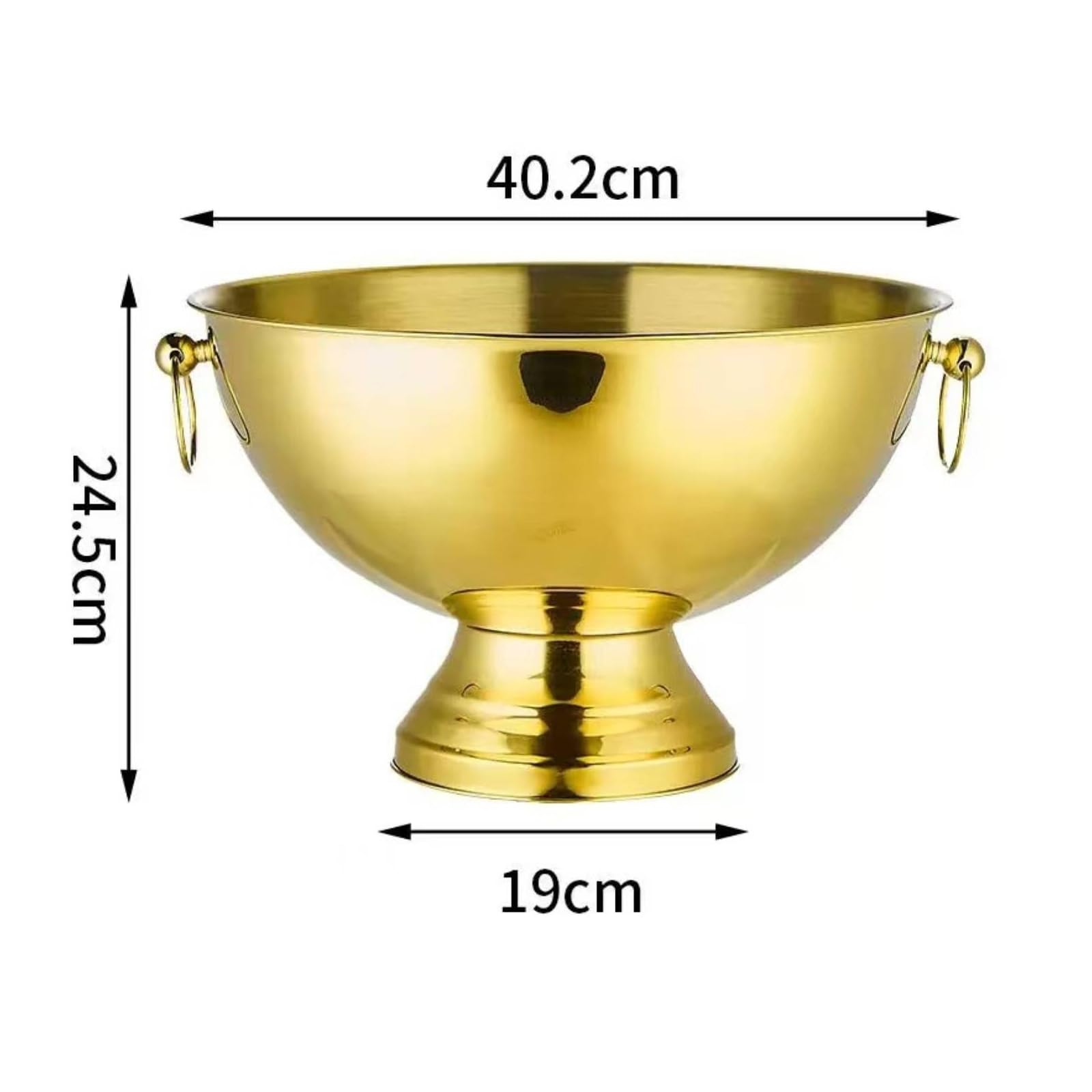 Coupe à Champagne Rafraîchisseur Seau à Vin Coupe Saladier en Acier Inoxydable Finition Miroir Silhouette Nordique Ouverture Large sur Socle Adaptée