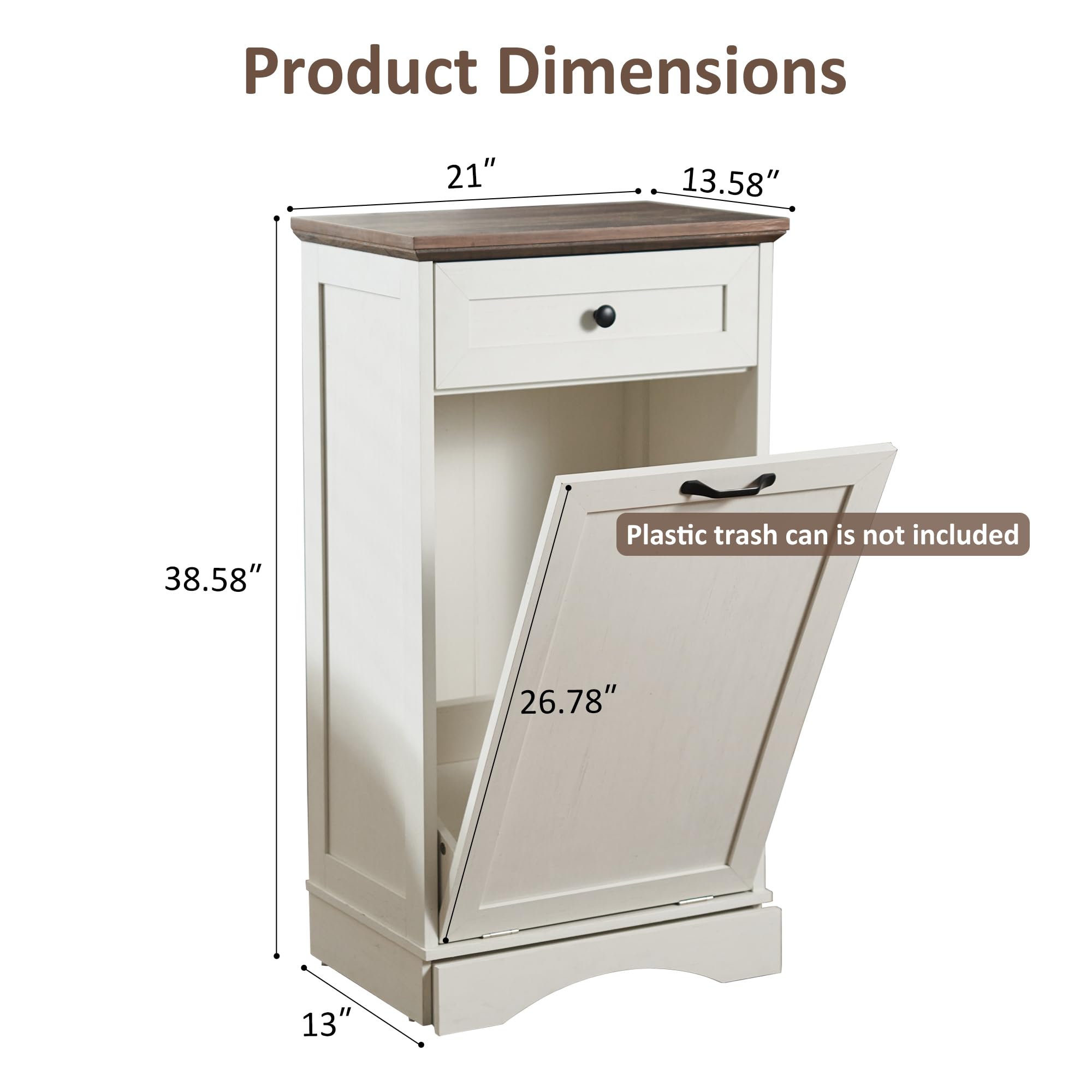 Amazon.com: Spurgehom 13 Gallon Tilt Out Trash Cabinet