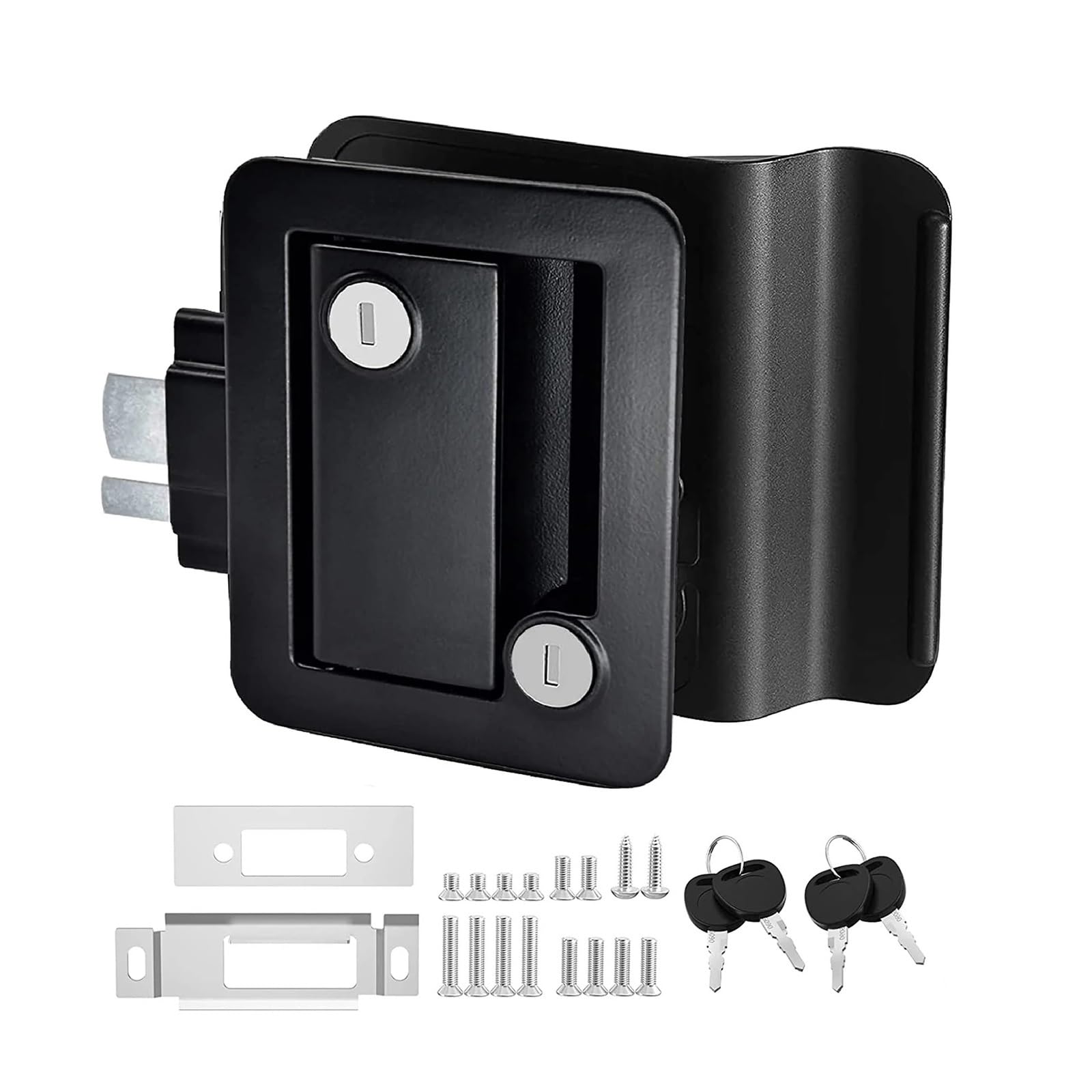 Zklgs Nero Caravan Door Lock, Rv Trailer Camper Entry Door Lock Rv Door Lock Replacement Double Open Door With Deadbolt Computer Key Door Handle