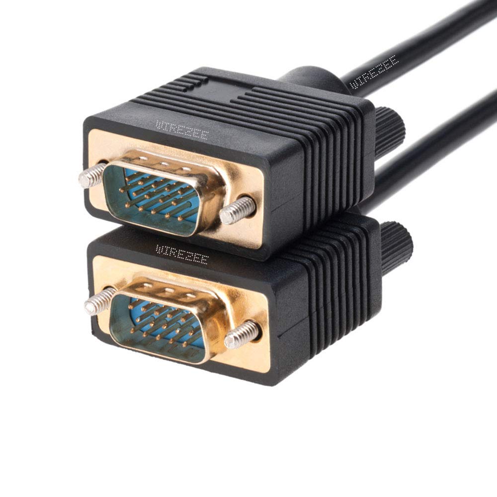 VGA Cable SVGA Super Video Cord Male 15 PIN Wire Monitor 3ft, 6ft,10ft, 15ft, 25ft, 30ft, 50ft, 100ft (50FT)