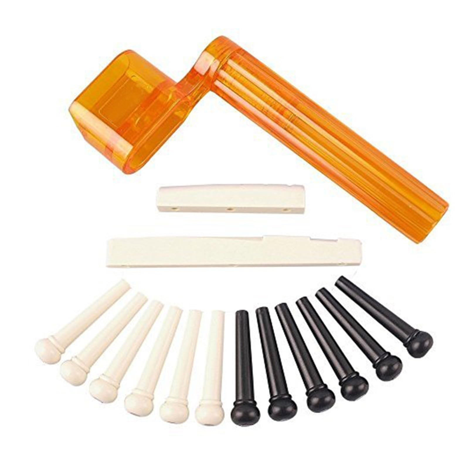 strumenti per la riparazione di chitarre Dado Accordatore Per Chitarra Chiodi Per Corde In Bianco E Nero Combinazione Di Accessori Per Chitarra Set Di Quattro Pezzi Di Accessori Per Strumenti