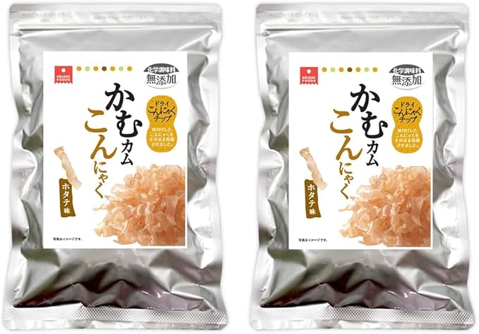 Amazon アスザックフーズ 大袋 かむカムこんにゃく ホタテ味 100g 2袋 アスザックフーズ おつまみ 珍味 通販