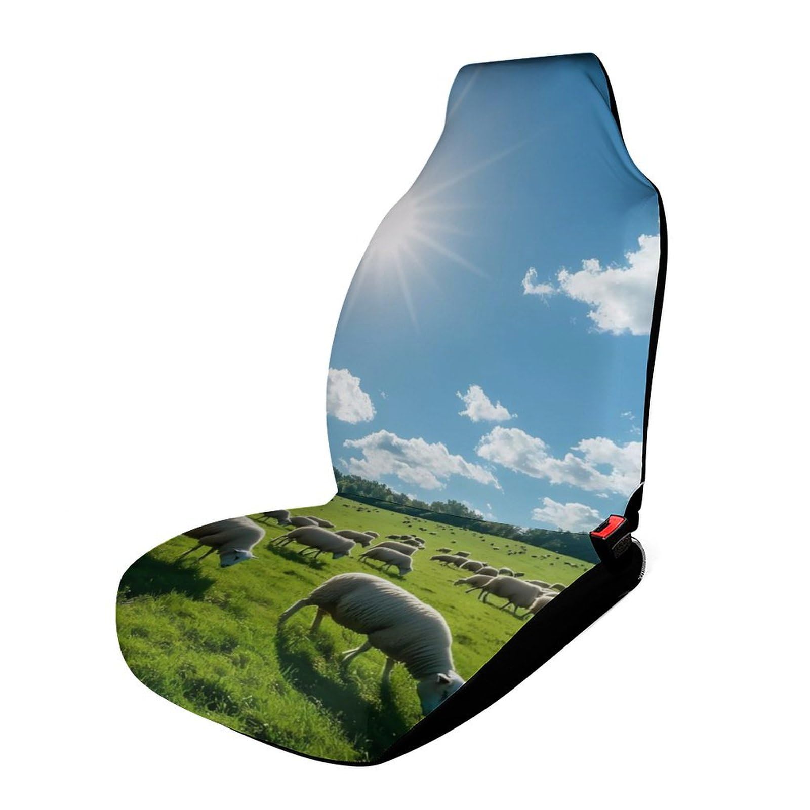 A Lot of Sheep Car Seat Covers Universal Car Front Seats Protector Auto Interior Accessories 1PCS
