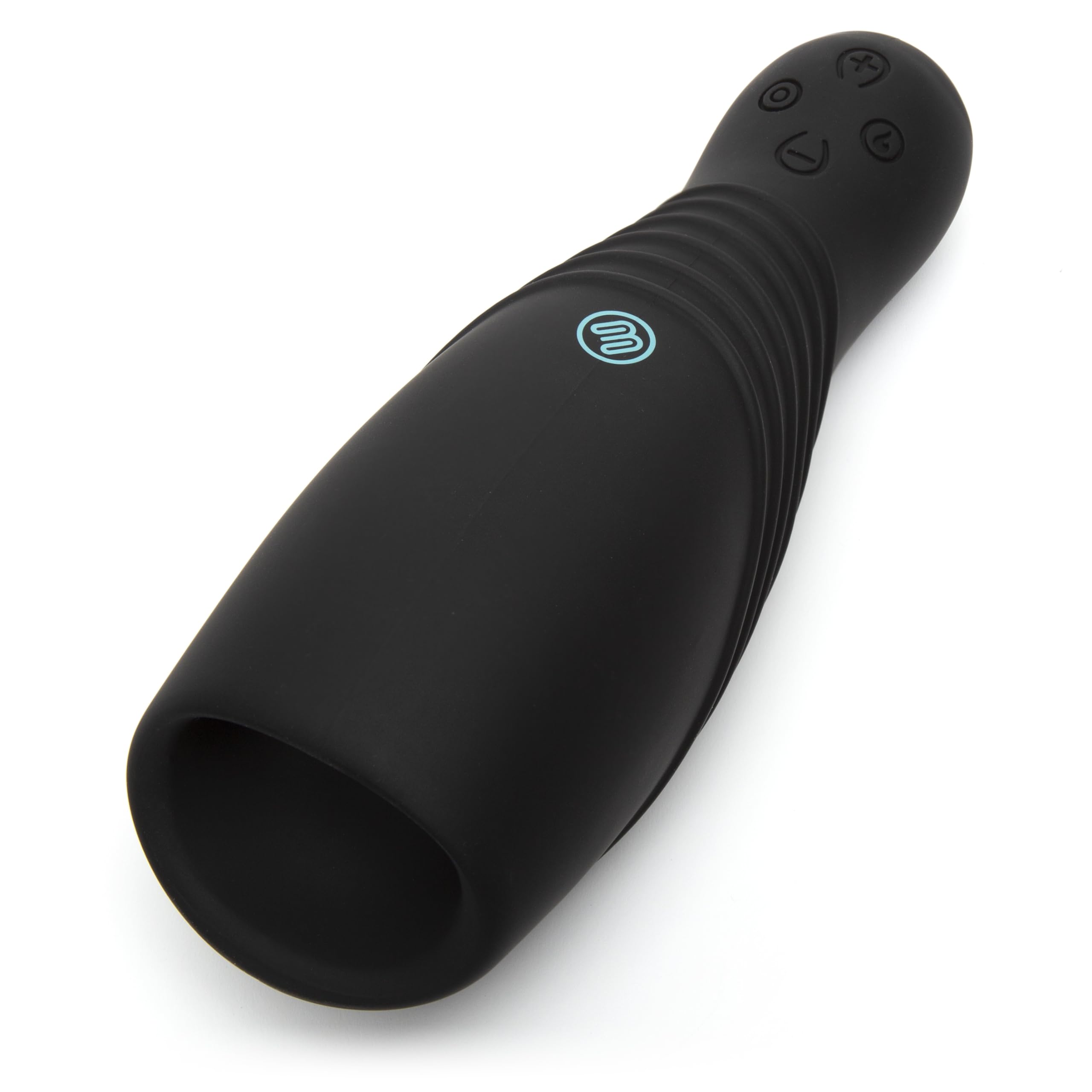 Lovehoney Blowmotion Power Heat Vibrating Male Masturbator - 6 Inch Silicone Warming Canal - 8 Vibration Modes & 12 Speeds - Rechargeable Sex Toys for Men - Waterproof