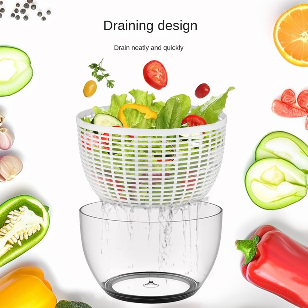 Deshidratador, Centrifugadora de Lechuga, Lavadora de Frutas, Tazón para Lavar Frutas con Colador, Limpiador de Verduras, Limpiador de Ensaladas, Lavadora de Lechuga