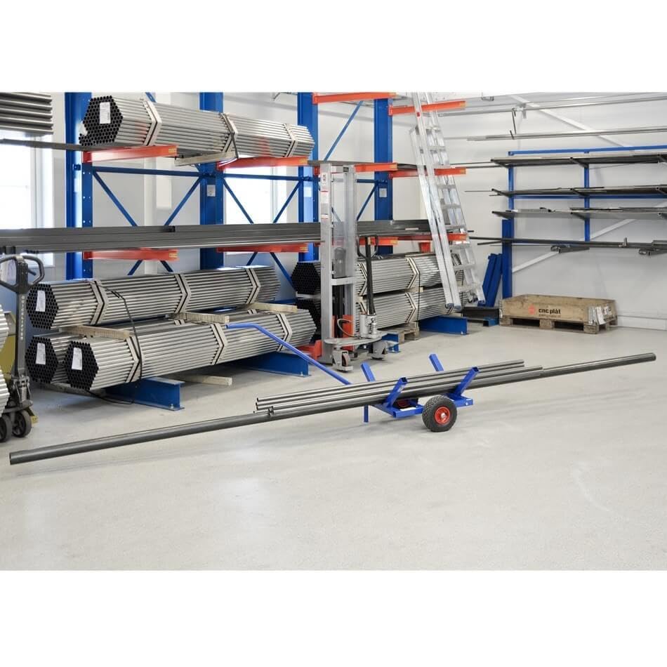Langgutwagen 1.600 x 600 x 750 mm, Traglast: 200 kg - blau