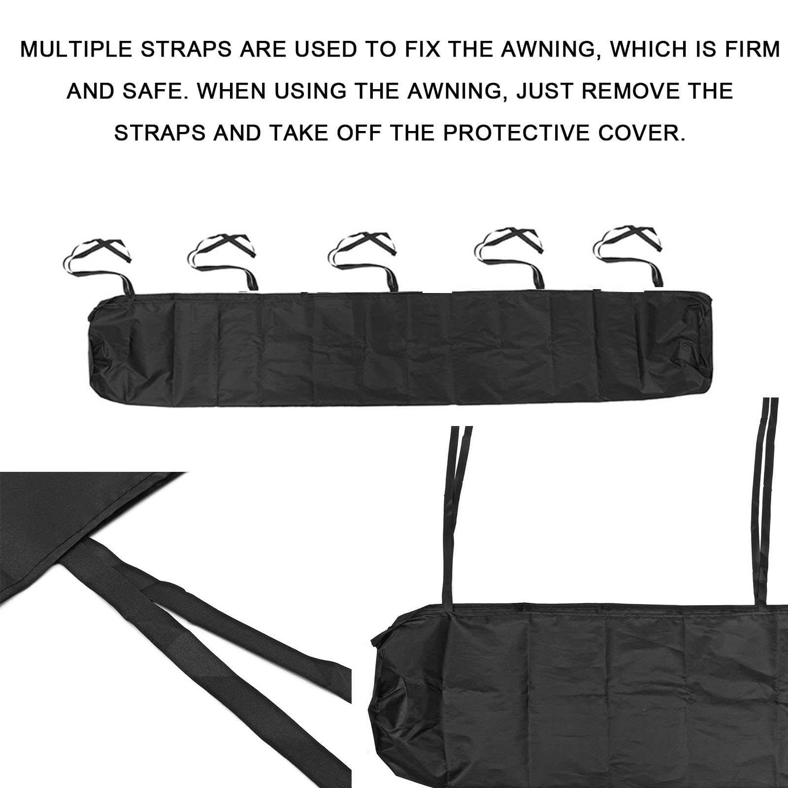 Housse De Protection Pour Store De Terrasse – Tissu Oxford 210D – Imperméable, Anti-poussière – Taille 3 M – Serrage Par Cordon