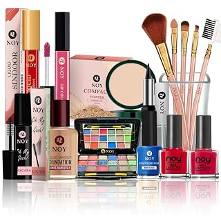 NOY Makeup Kit Sets Effortless Smooth Application 100% Waterproof, Long Lasting & Smudge Proof NO#995 (All In One Makeup 15Pcs)