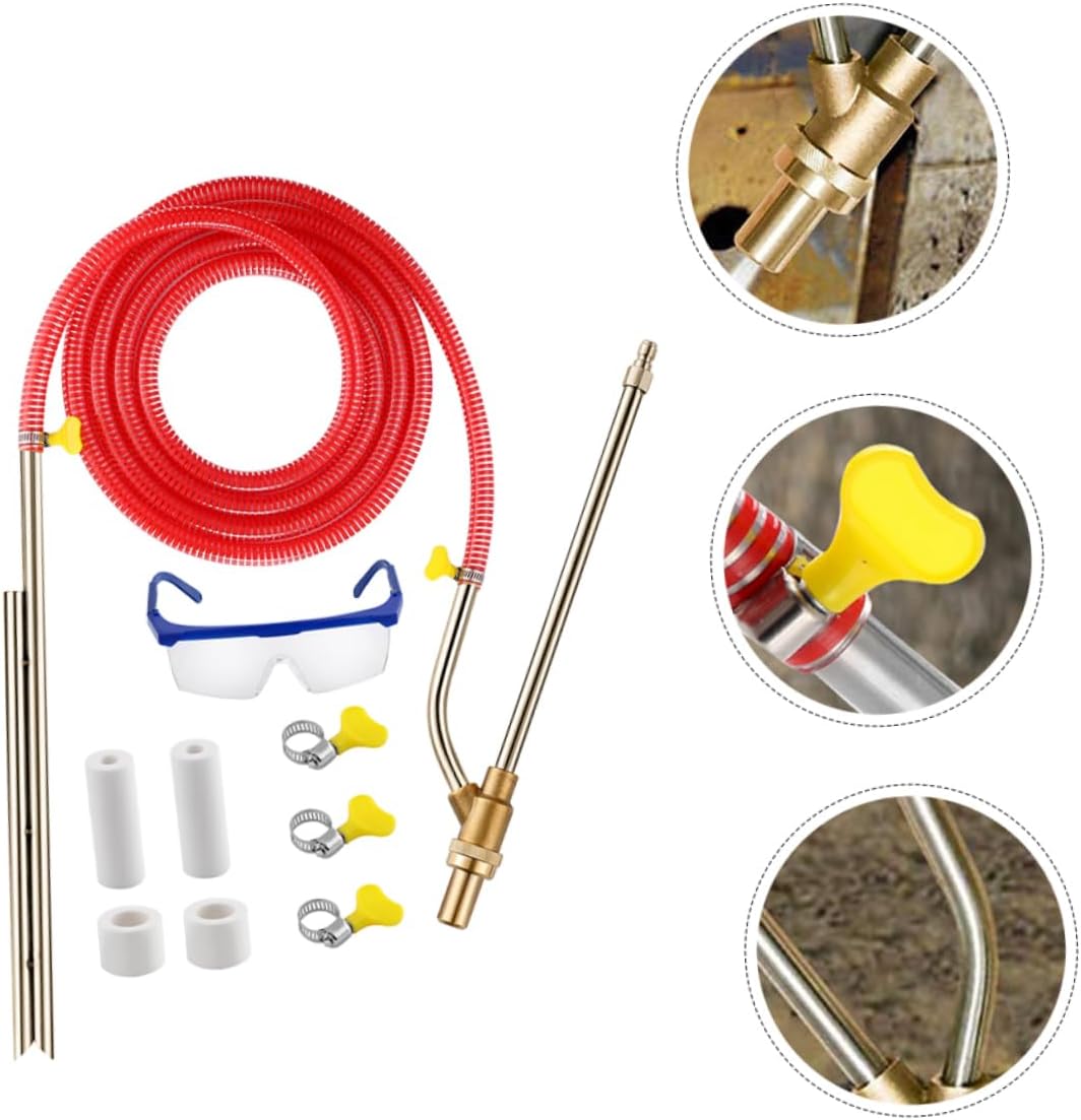 Luxshiny 1set Quick Connect Sandblasting Kit High Pressure Washer Accessory for Paint Removal Cleaning and Sandblasting Includes Nozzles Hose and Protective