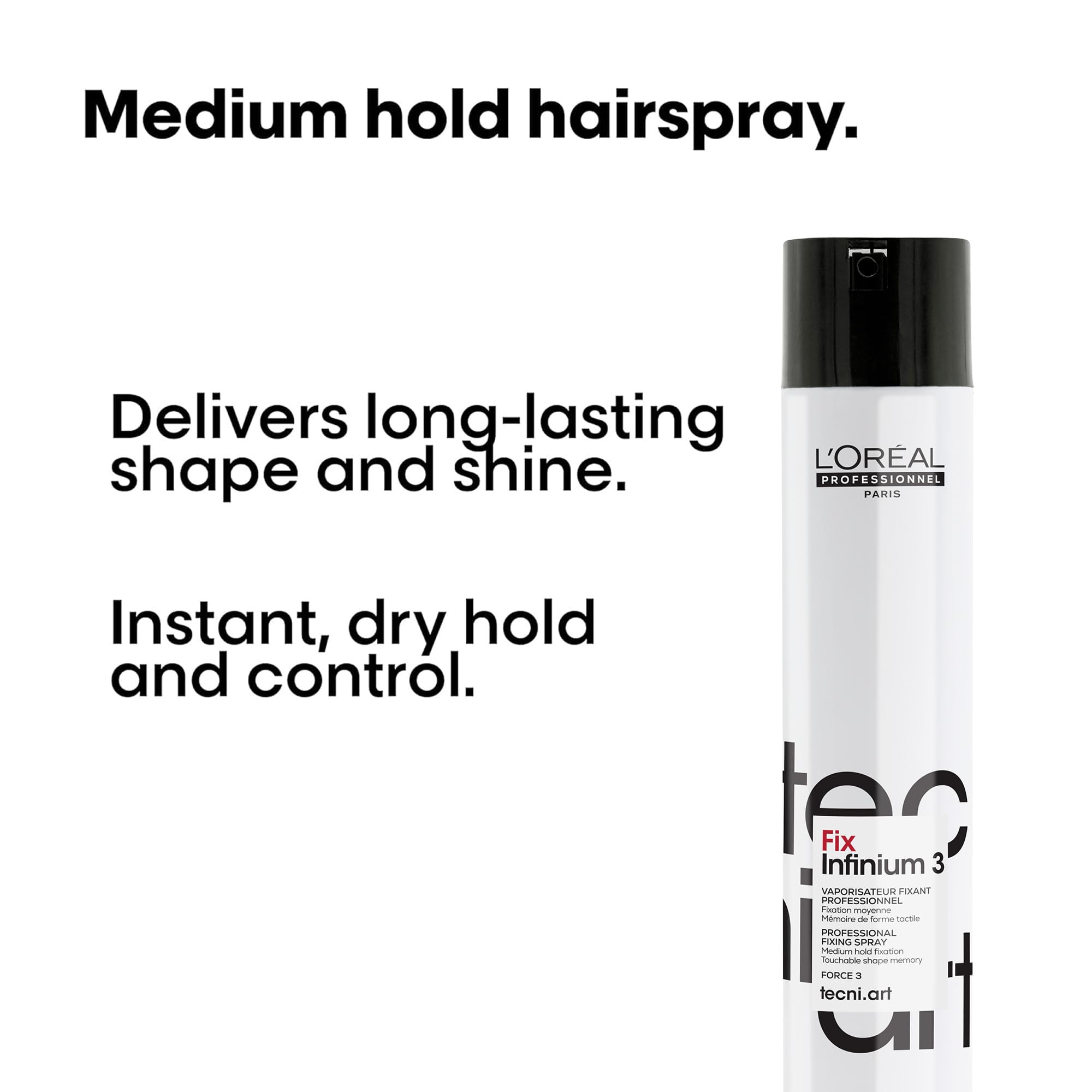 L'Oréal Professionnel Tecni.Art Fix Infinium 3 Medium Hold Hairspray