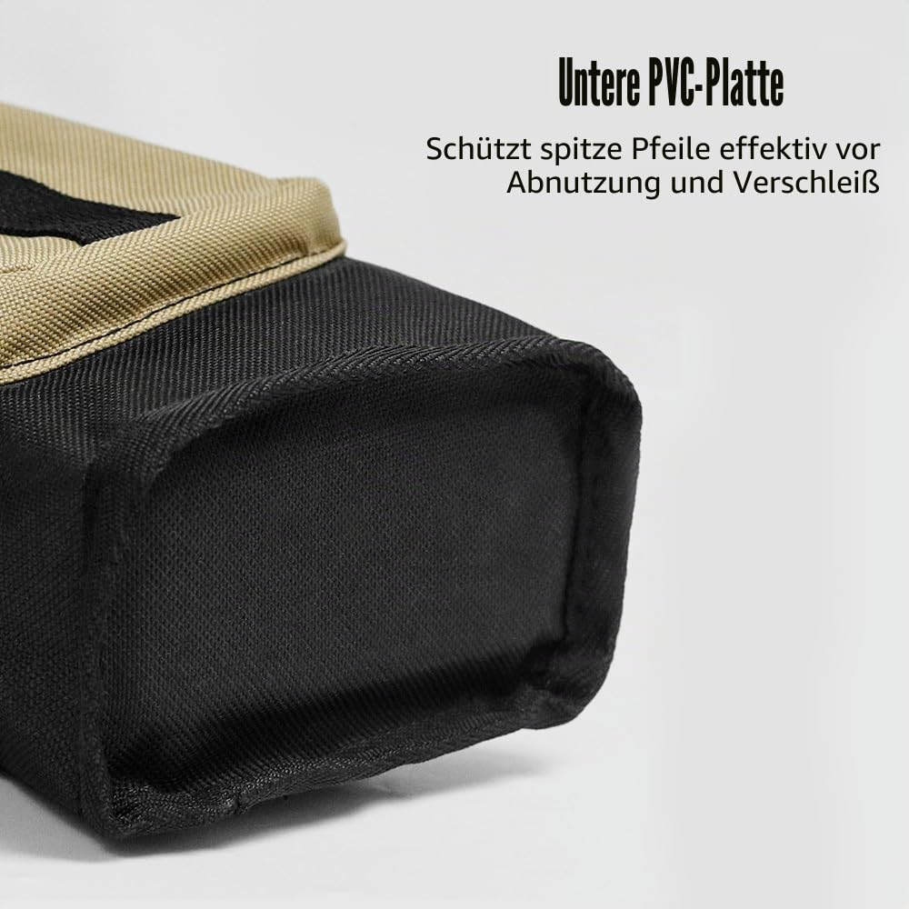 DONGKER Köcher für Pfeile, Pfeilhalter mit Verstellbar Schultergurt, Köcherhalter mit Aufbewahrungstasche für Jugend und Erwachsene Outdoor Praxis