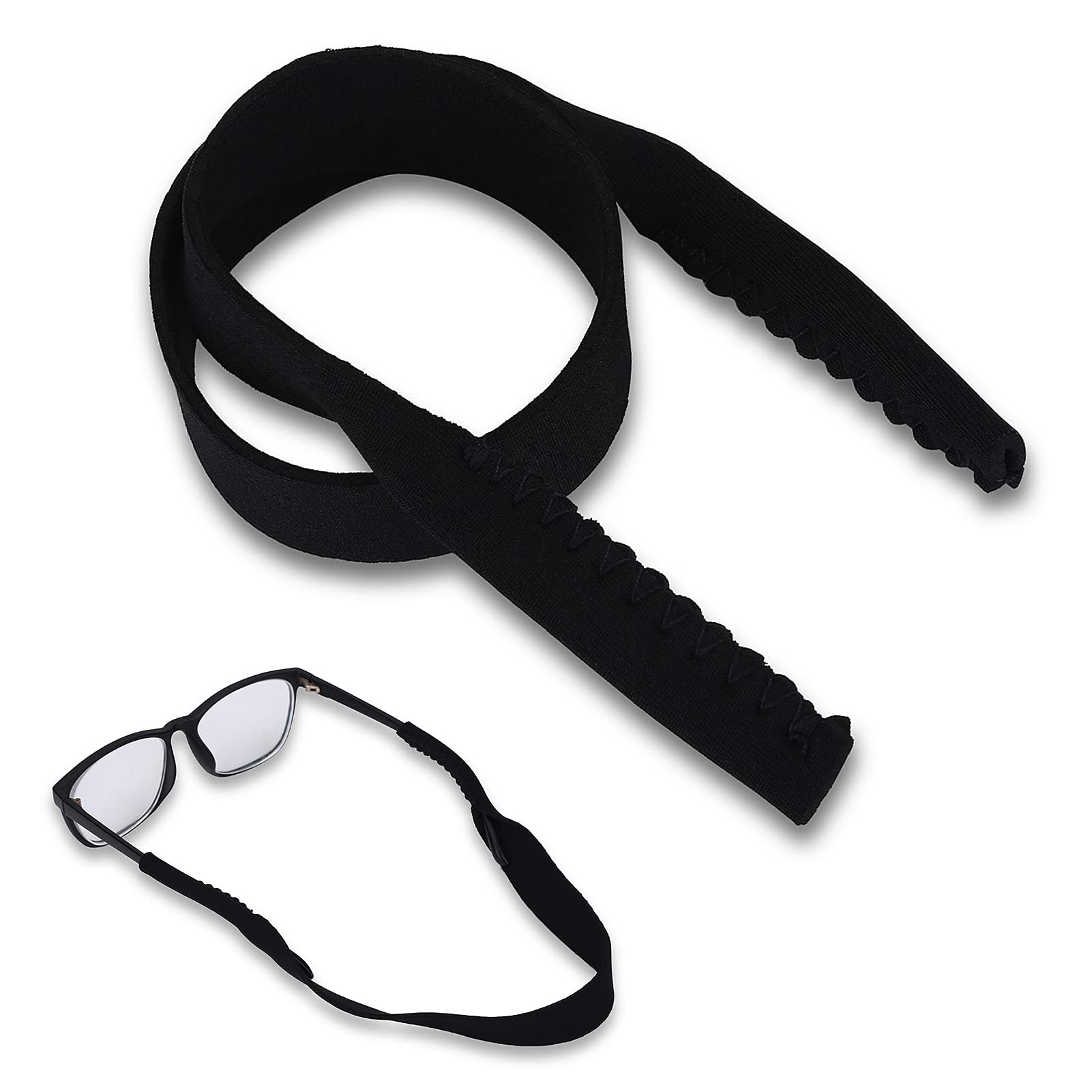Regun 5 pièces Sangles de Lunettes sans Queue, Cordons à Lunettes élastique antidérapantes pour Adultes et Enfants, Convient à l