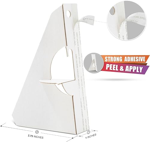 Miniatura 3 de Lineco Caballete autoadhesivo de 5 pulgadas, color blanco, paquete de 25