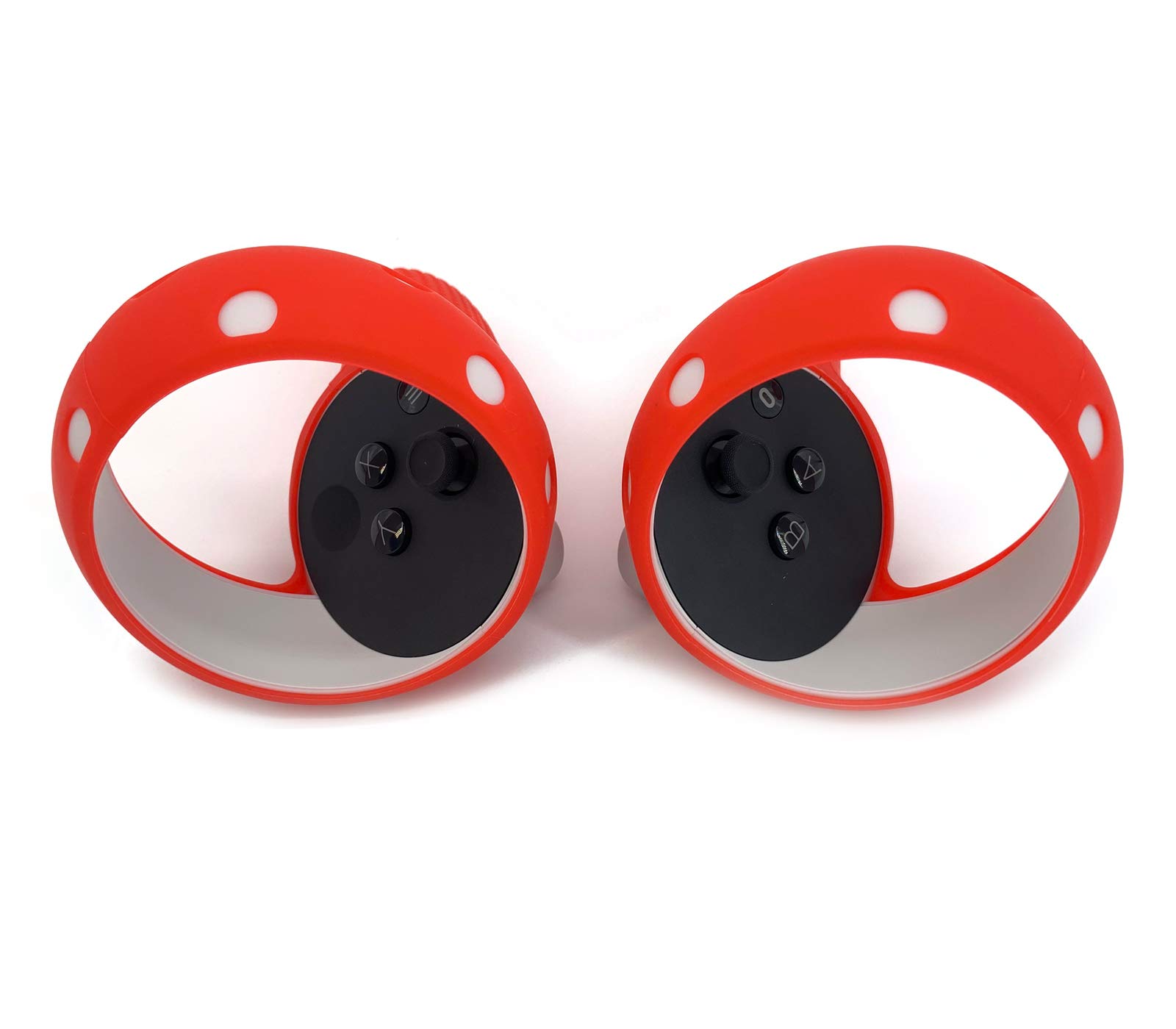 Cubierta de agarre para controlador táctil Oculus Quest 2 Premium Gel Shell Silicona Grip Protecciones Piel (Rojo)