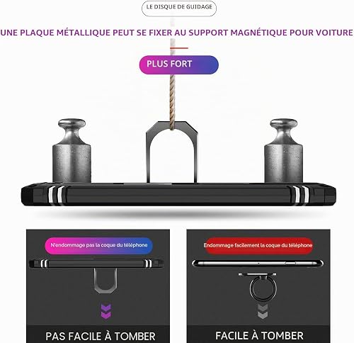 LeYi Cover per Xiaomi 11 Lite 5G NE/Xiaomi Mi 11 Lite 5G/4G con [2 Vetro Temperato], anello di supporto militare anti-caduta rinforzato difesa antiurto TPU morbida e PC rigida protezione custodia nera - 5
