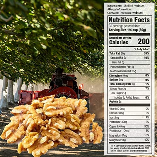Mariani Nut - Shelled Premium California Walnuts - Gluten Free, Kosher Certified - Stand Up Bag #TOP2