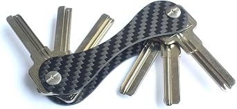Leeuoe Carbon Fiber Key Organizer,Smart Key Organizer Keychain4-14 Keys