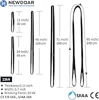 Vista 3 de NewDoar 16mm Cuerda de Escalada Certificada UIAA CE, 23KN Certificada EN566, Cordón Utilitario para Escalada en Roca, Creación de Sistemas