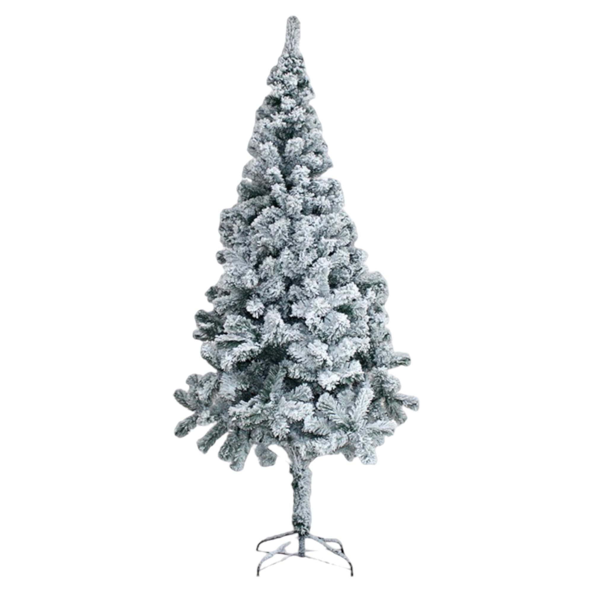TIENDA EURASIA® Arbol de Navidad - Arbol Navidad de Plastico Color - Altura - Arboles de Navidad Frondosos - Arboles de Navidad Baratos - Decoracion Navidad (150 cm, Nevado)