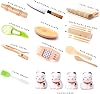 Alas Complete 20 Piece Sushi Making Set for Beginners & Professionals with Knives, 2 Mats, Rice Bazooka, Dip Plates