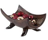 Creative Scents Schonwerk Brown Decorative Bowl for Home Decor - Dining Room Centerpiece - Coffee Table Decor for Living Room - 10