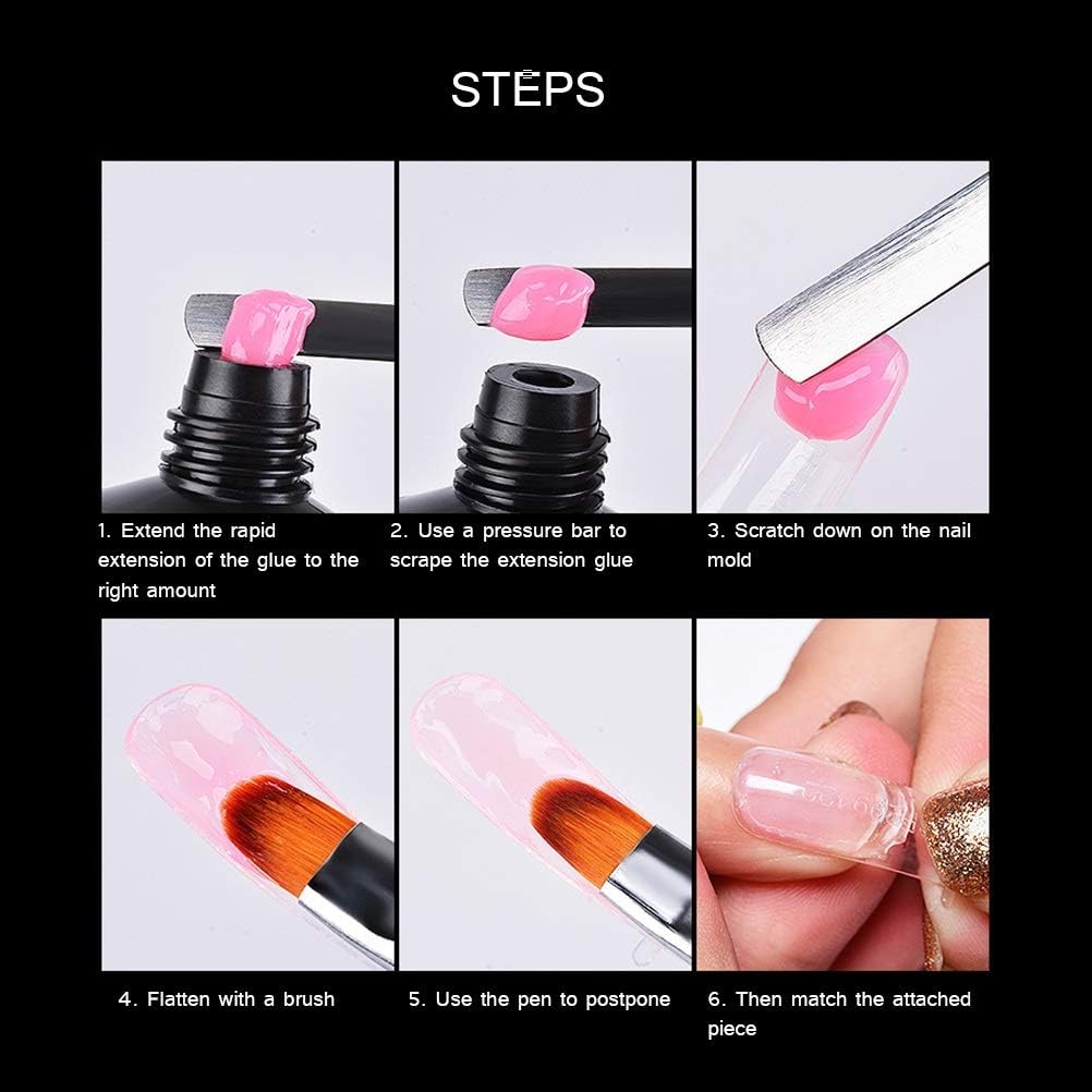 Nail Pens 2 in 1 Manicure Tool Dual Ended Nail Art Acrylic Flower Painting Pen Brush Remover Spatula Stick for Nail Art