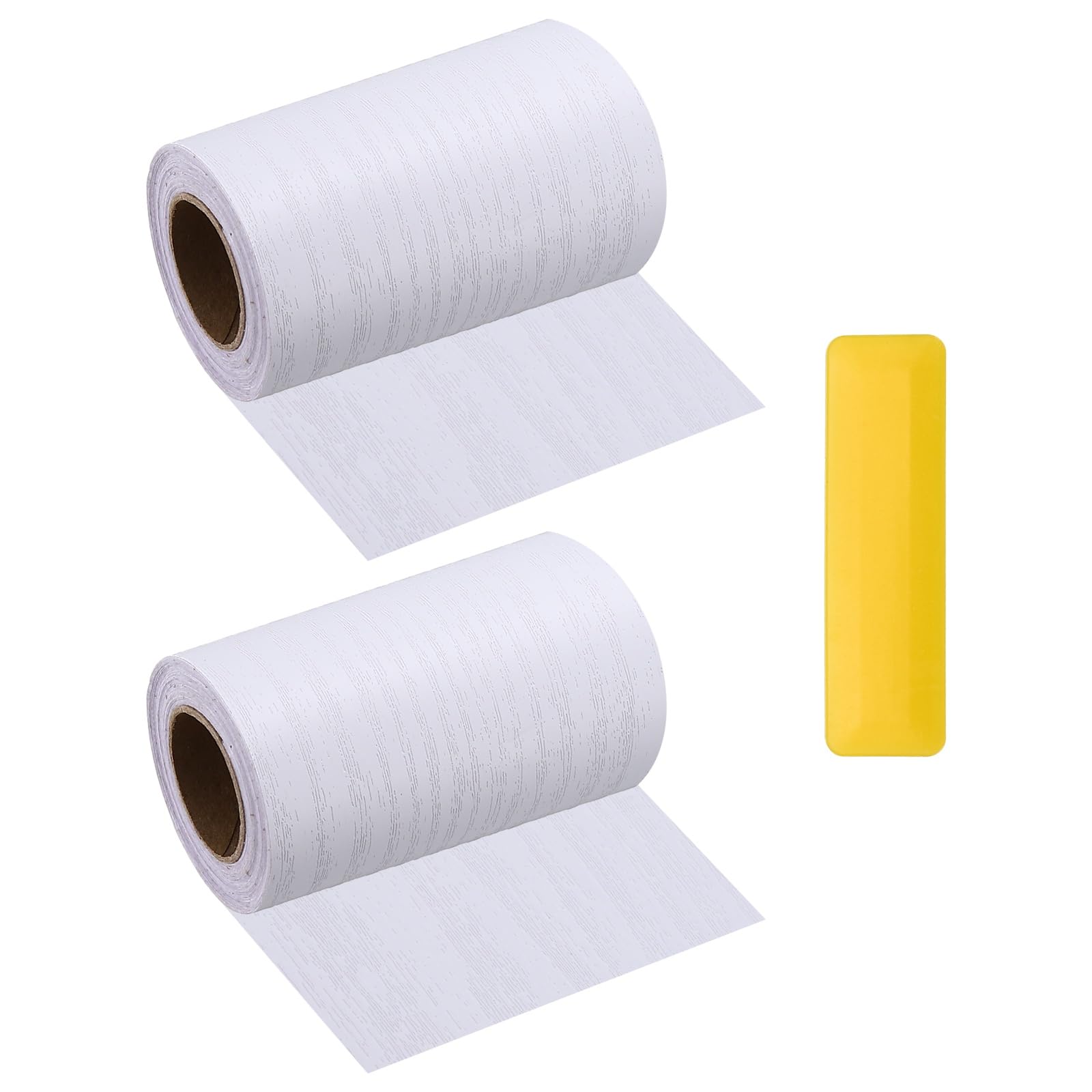sourcing map Wood Grain Repair Tape with Scraper 10cm x 5m,White Wood