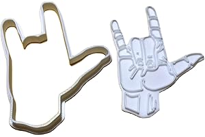 ASL I Love You Sign Language Fondant Cookie Cutter and Stamp