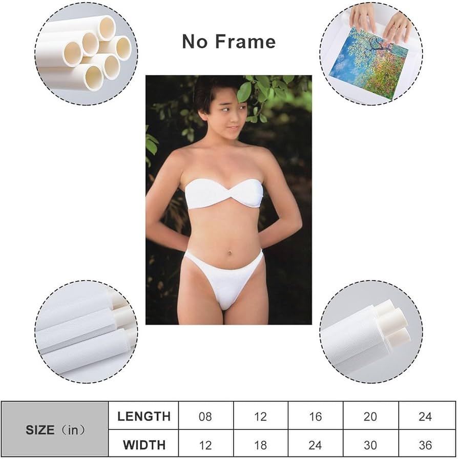 Amazon.co.jp: 西田ひかる水着セクシー写真絵画ポスター キャンバス