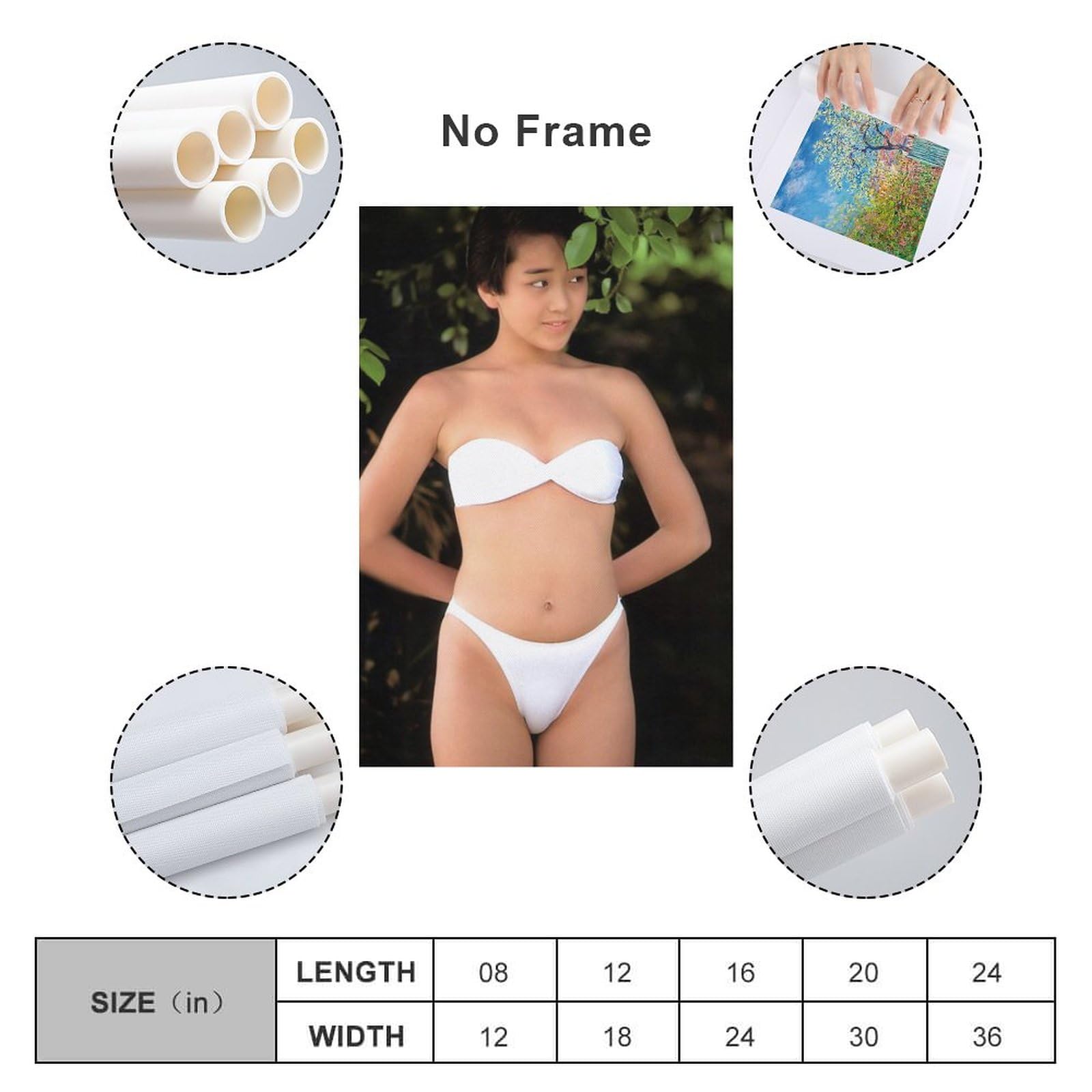 Amazon.co.jp: 西田ひかる水着セクシー写真絵画ポスター キャンバス