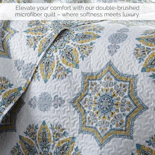 Image of Southshore Fine Living, Inc. Twin Daybed Cover Set, Twin Mattress Cover for Daybed Bedding Set, 3 Pillow Shams, Bedskirt, Throw Pillow - Day Bed Bedding Sets, Day Bed Quilt Covers, Infinity Aqua