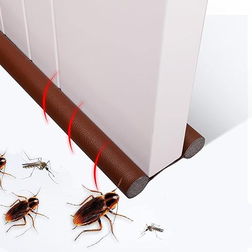 Tope para debajo de la puerta  Bloqueador de huecos a prueba de viento  Barridos dobles debajo de la puerta para puertas interiores  Burlete