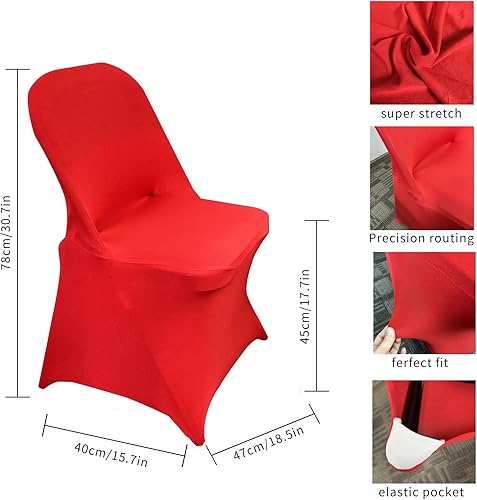 Miniatura 4 de HAINARverS Fundas elásticas de elastano plegables para silla, protector universal para silla para bodas, fiestas, banquetes, celebraciones,