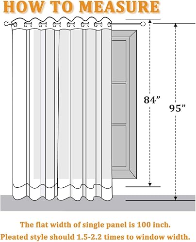 Miniatura 9 de RYB HOME Cortinas opacas y cortinas con total privacidad, eficiencia térmica, cortinas de fondo para divisor de habitación, persiana vertical, sala
