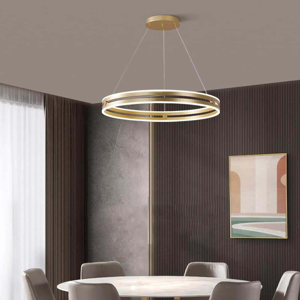 CSXSXAUO Chandeliers,Led Circular Chandelier Living Room Lights Light Modern Simple Aluminum Acrylic Ceiling Hanging Lights,for