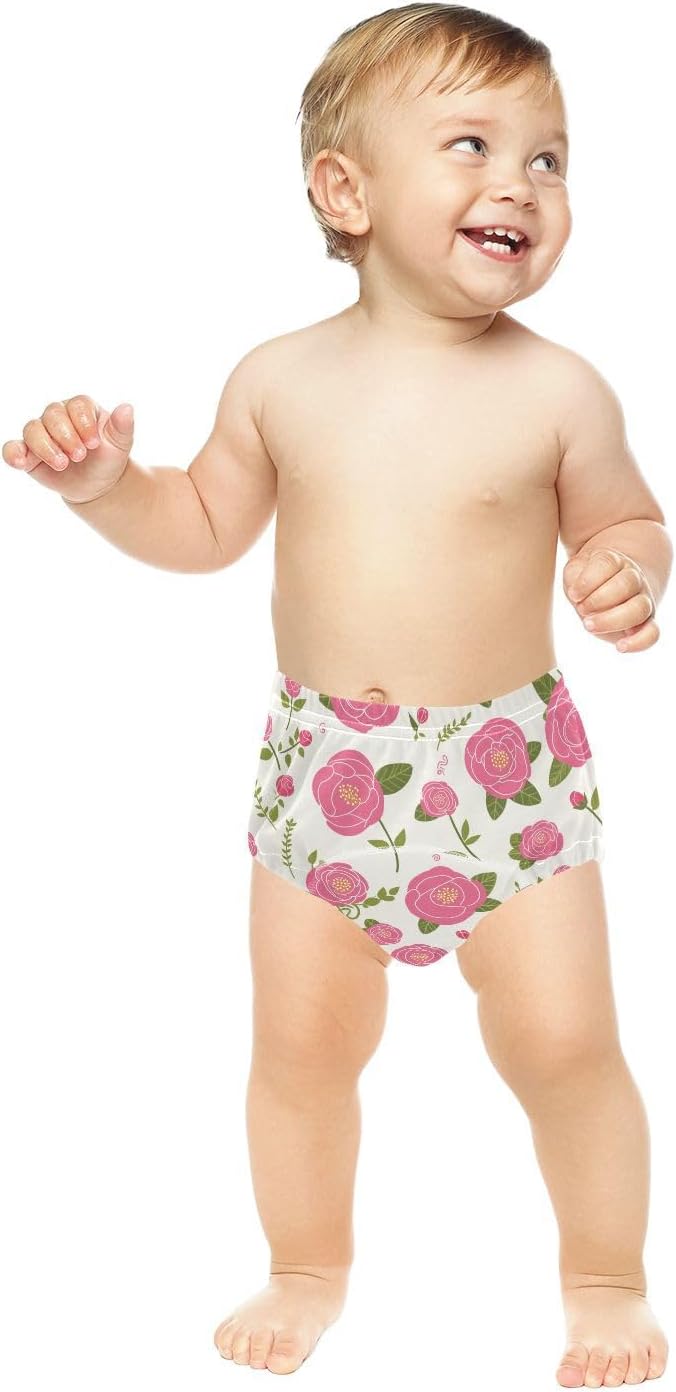 Baby Girls Potty Training Toilet Pants Reusable Nighttime Training Underwear Sleep Underwear for Toddler Boys 5T Simple Spring Rose Peach