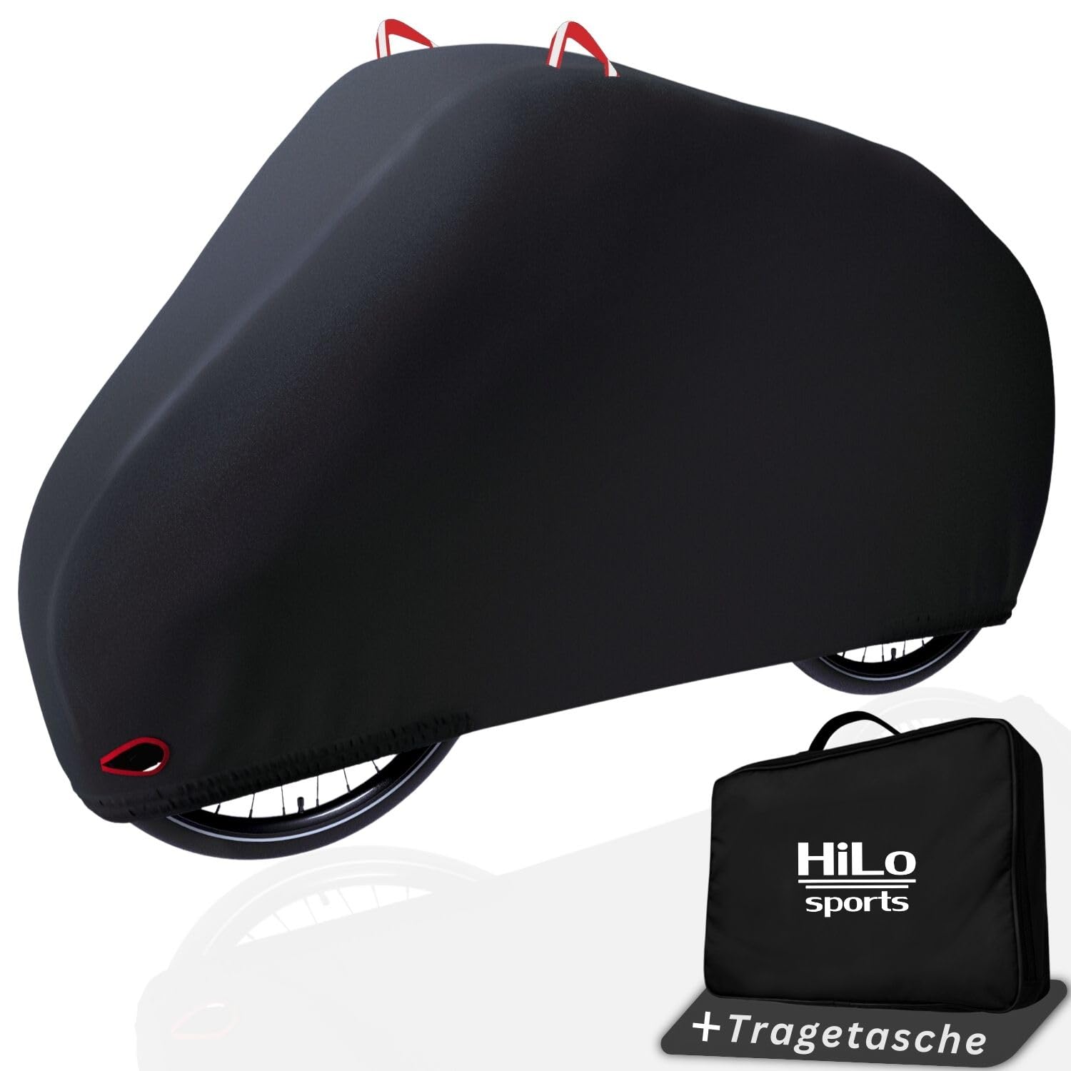 HiLo sports Fahrradabdeckung wasserdicht [schwere Version] - Reißfeste Fahrradplane - Robuste Fahrradschutzhülle - E-Bike & Fahrrad Abdeckplane