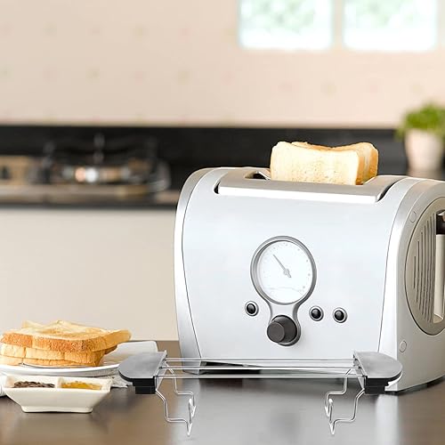 Miniatura 5 de BESTonZON Rejilla de calentamiento para parrilla, tostadora, rejilla de enfriamiento, estante de calentamiento para tostadora, sándwich, tostadora,