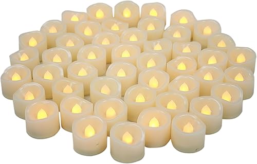 Velas de té sin llama que funcionan con pilas, luz LED parpadeante, eléctricas, velas votivas falsas, para Halloween, calabaza, boda, Navidad,