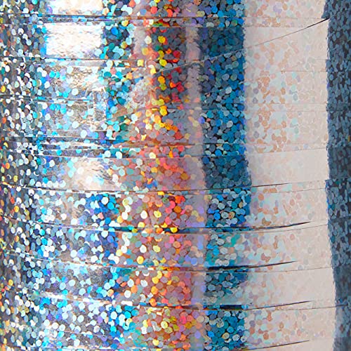 Amscan 991004 Balloon Ribbon 250Yd HOL:Silvr, Silver Holographic - Image 4