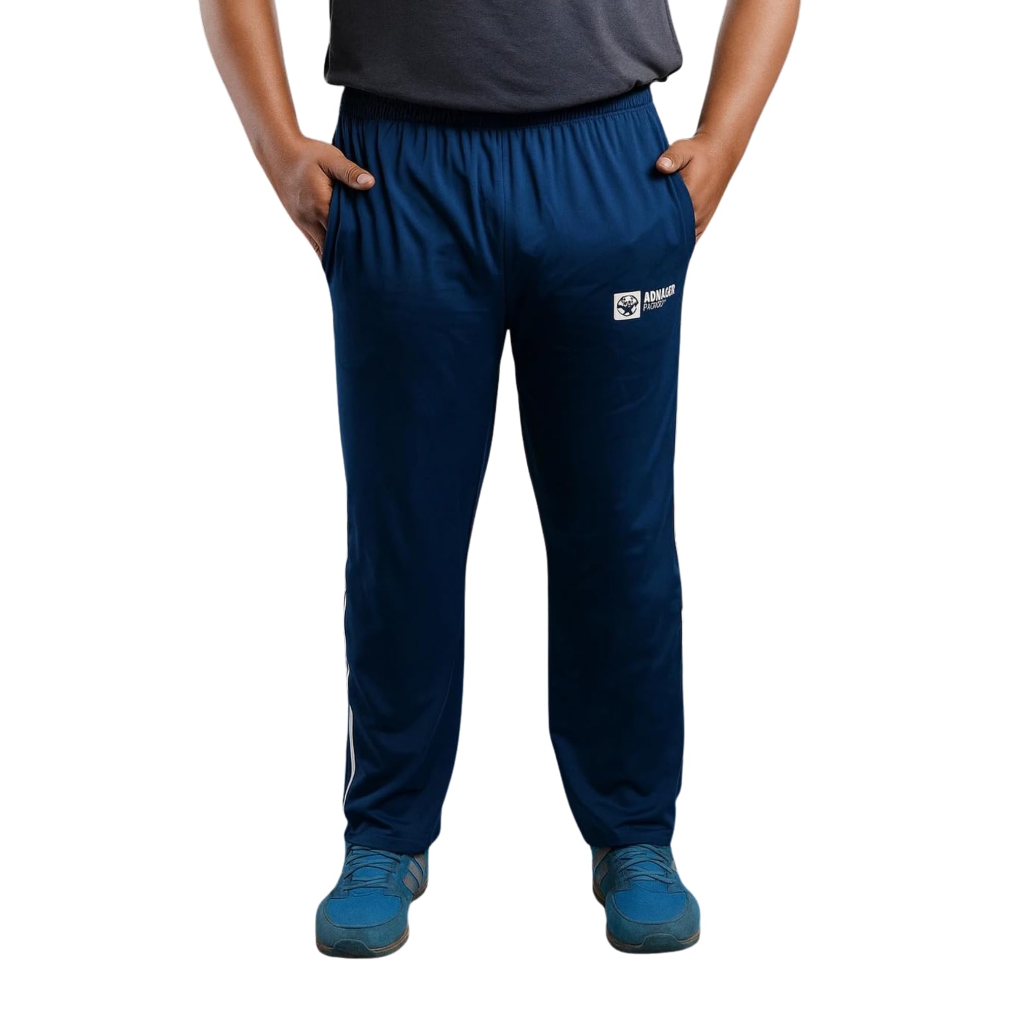 Men’s Sports Track Pants | Regular Fit Joggers with Side Stripe | Soft & Breathable Fabric | Ideal for Gym Running Walking Yoga-image-6